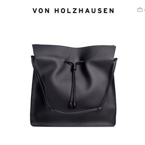 Large Shopper Tote in Black from Von Holzhauzen